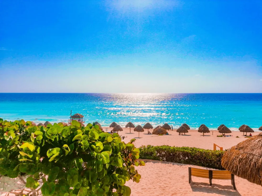 Praia de Cancún, no México