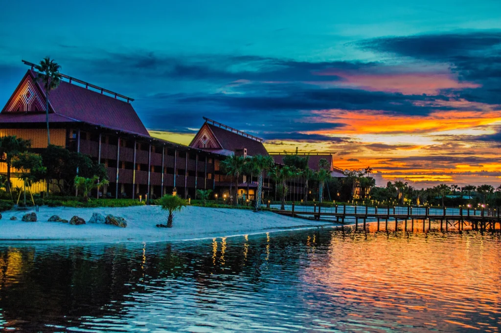 Pôr do Sol no Disney's Polynesian Village Resort 